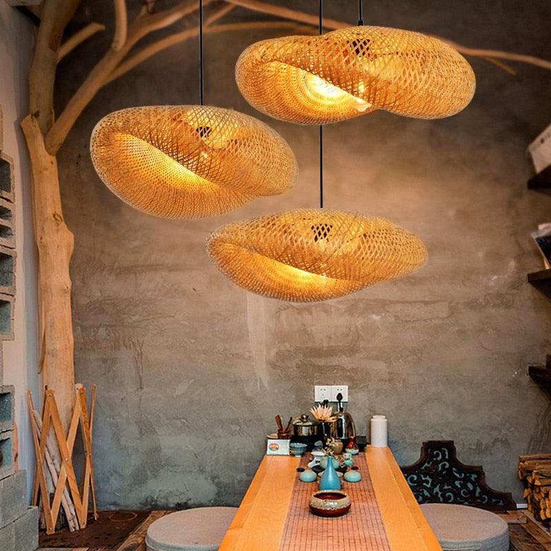 Luminária de Bambu Artesanal Para Casa - Shopibr 