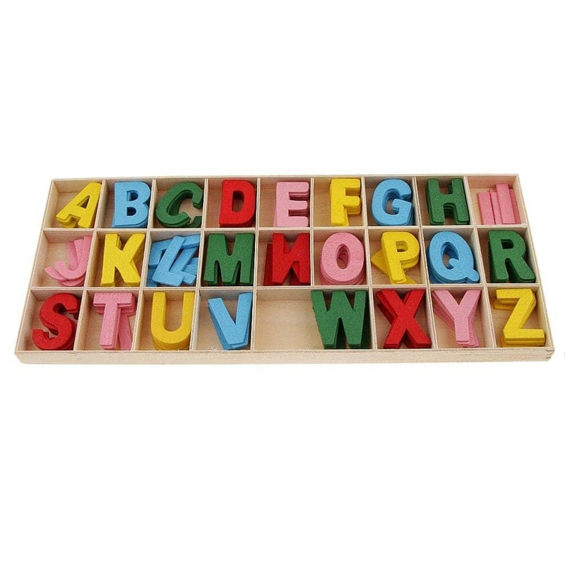 Alfabeto divertido de madeira - 156 peças - Shopibr 