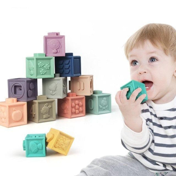 Blocos De Construção 3D Macios Para Bebês (Conjunto) - Shopibr 